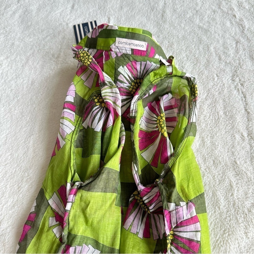 💥SALE💥 Camicettasnob NWT Cotton Floral Sheer Long Sleeve Shirt IT42 US S (6) - Picture 8 of 12